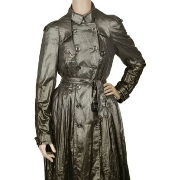 Burberry Prorsum metallic silk haute trench s42